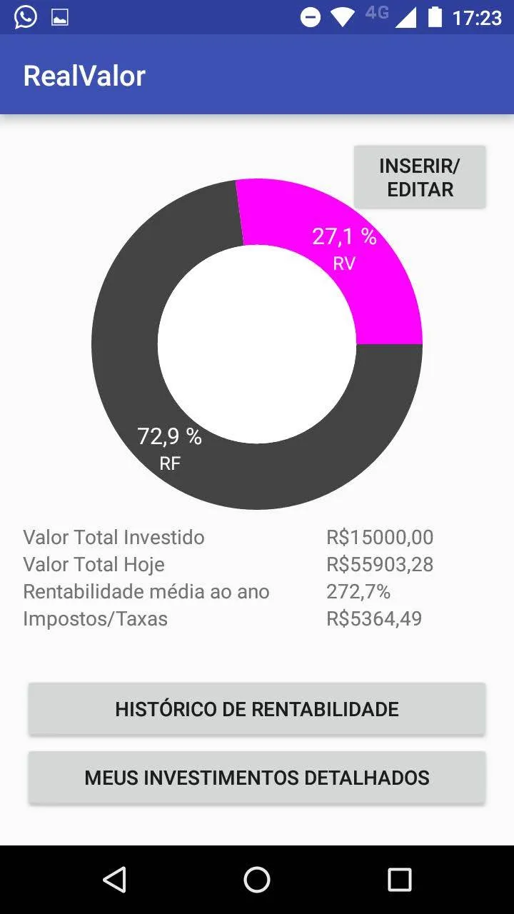 O aplicativo estava ficando funcional mas ainda faltavam coisas